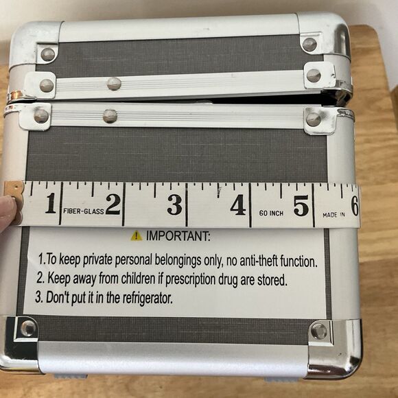 Imicsun Empty Medicine Lockbox Gray Portable Case 3 Digit Combination New - Picture 9 of 10